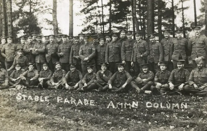 Framed Print : Stable Parade Ammunition Column, WW1 Framed Print : Stable Parade Ammunition Column, WW1