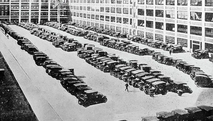 Framed Print : Staff car park, Cadillac Motor Company, Detroit, USA Framed Print : Staff car park, Cadillac Motor Company, Detroit, USA