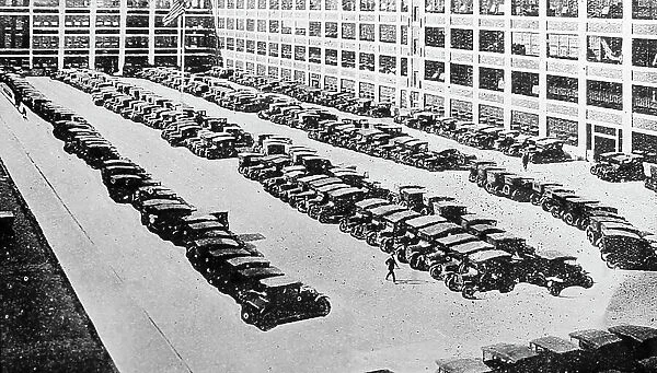 Staff car park, Cadillac Motor Company, Detroit, USA