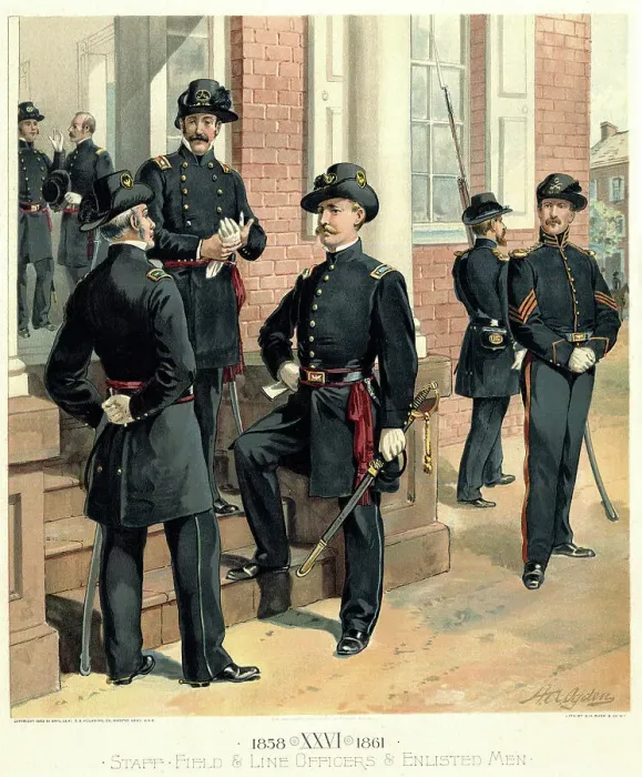 Framed Print : Staff, Field and Line Officers, Enlisted Men Framed Print : Staff, Field and Line Officers, Enlisted Men