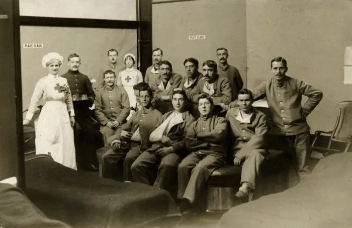 Framed Print : Staff & patients in C Ward Framed Print : Staff & patients in C Ward