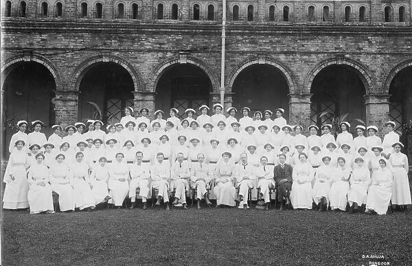 Staff of Rangoon General Hospital, incl Lily Mary McKenzie