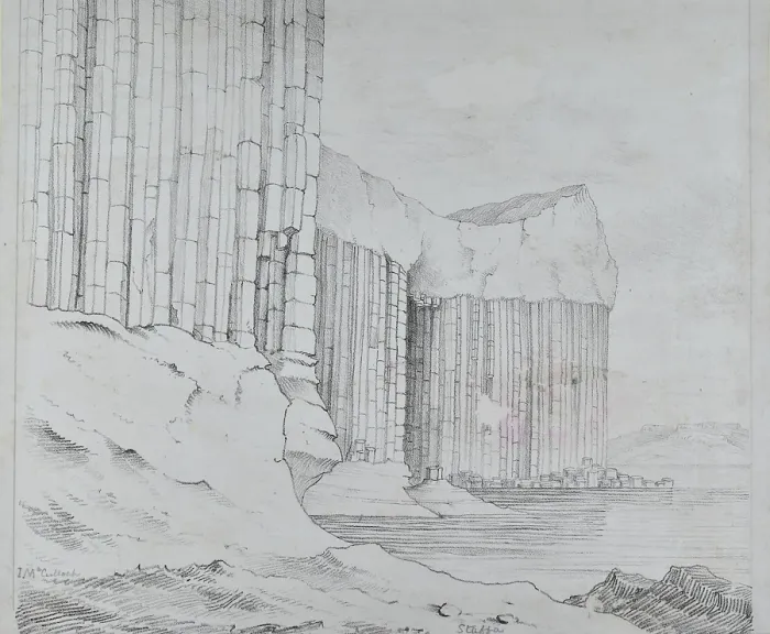 Framed Print : Staffa, showing Fingal's Cave Framed Print : Staffa, showing Fingal's Cave