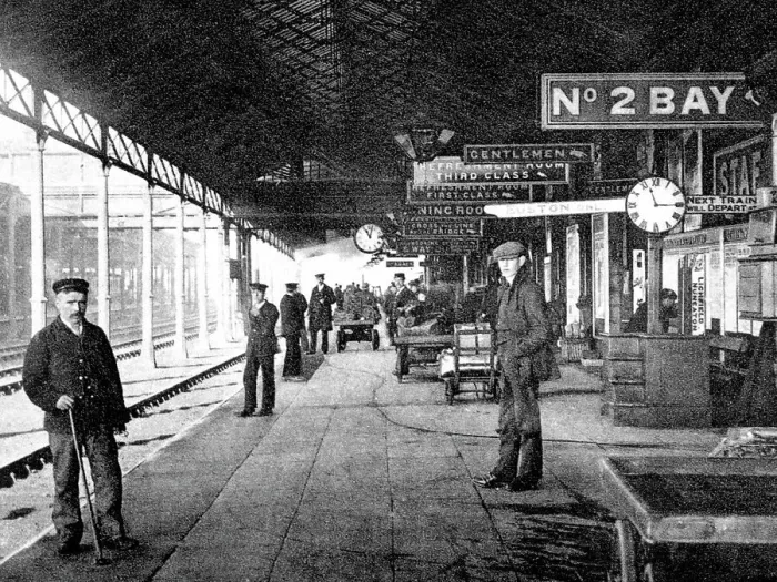 Framed Print : Stafford Railway Station early 1900s Framed Print : Stafford Railway Station early 1900s