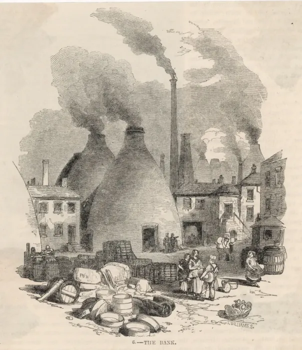Framed Print : Staffs Potteries / 1852 Framed Print : Staffs Potteries / 1852