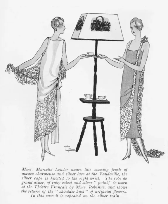 Framed Print : Two stage gowns from Paris, 1925 Framed Print : Two stage gowns from Paris, 1925