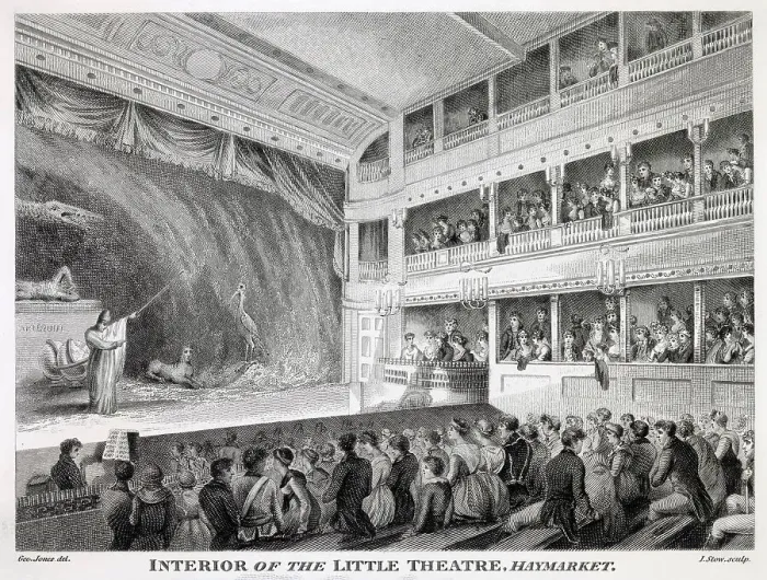 Framed Print : Stage at Little Theatre, Haymarket, London. Date: 1815 Framed Print : Stage at Little Theatre, Haymarket, London. Date: 1815