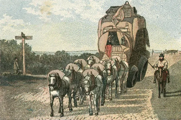 Framed Print : Stage Wagon, Early C19 Framed Print : Stage Wagon, Early C19