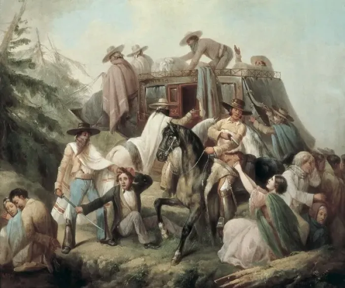 Framed Print : Stagecoach Robbery Framed Print : Stagecoach Robbery