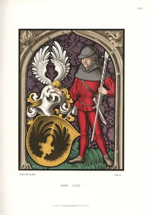 Framed Print : Stained glass portrait of man in German hunting costume Framed Print : Stained glass portrait of man in German hunting costume