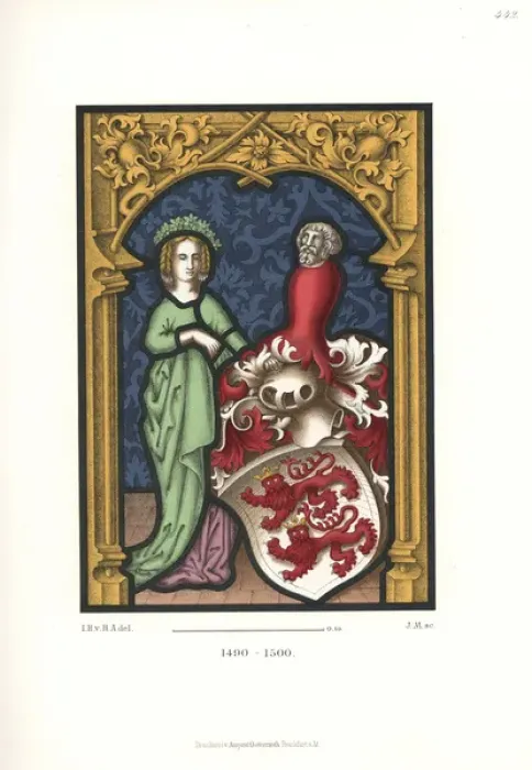 Framed Print : Stained glass portrait of woman in dress holding Framed Print : Stained glass portrait of woman in dress holding