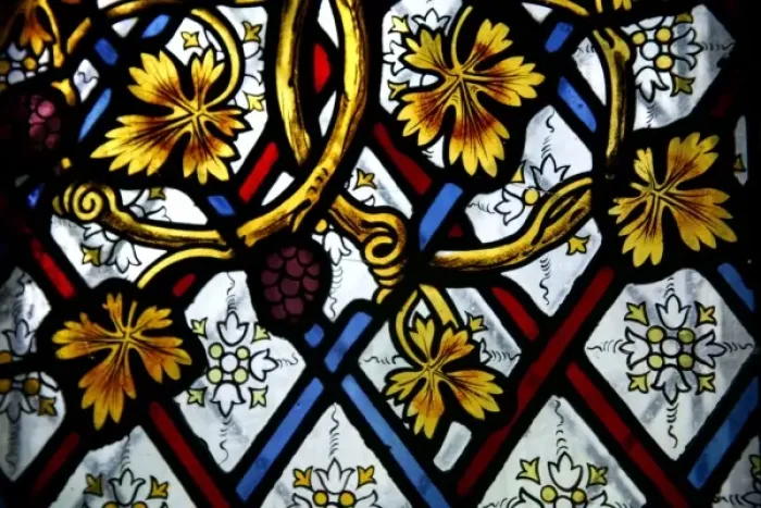 Framed Print : Stained glass window with vines Framed Print : Stained glass window with vines