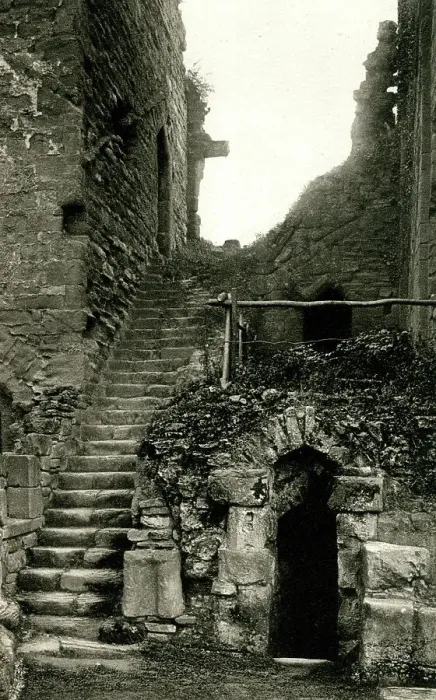 Framed Print : Stair to Wall Walk and south east tower, Goodrich Castle Framed Print : Stair to Wall Walk and south east tower, Goodrich Castle