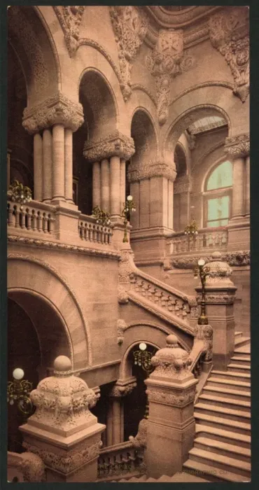 Framed Print : Staircase to the Capitol, Albany, N. Y Framed Print : Staircase to the Capitol, Albany, N. Y