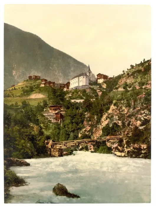 Framed Print : Stalden, general view, Valais, Alps of, Switzerland Framed Print : Stalden, general view, Valais, Alps of, Switzerland