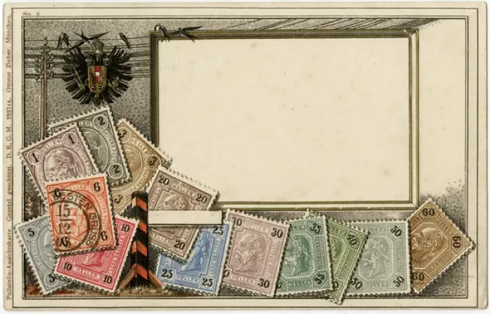 Framed Print : Stamp Card produced by Ottmar Zeihar - Austria Framed Print : Stamp Card produced by Ottmar Zeihar - Austria