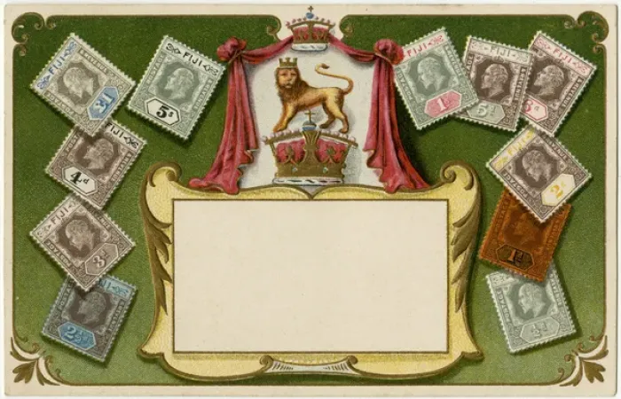 Framed Print : Stamp Card produced by Ottmar Zeihar - Fiji Framed Print : Stamp Card produced by Ottmar Zeihar - Fiji