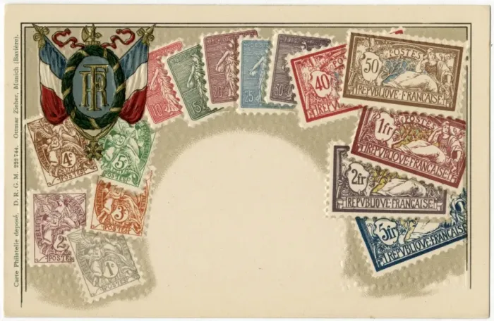 Framed Print : Stamp Card produced by Ottmar Zeihar - France Framed Print : Stamp Card produced by Ottmar Zeihar - France