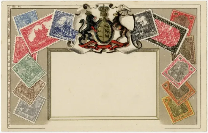 Framed Print : Stamp Card produced by Ottmar Zeihar - Germany Framed Print : Stamp Card produced by Ottmar Zeihar - Germany