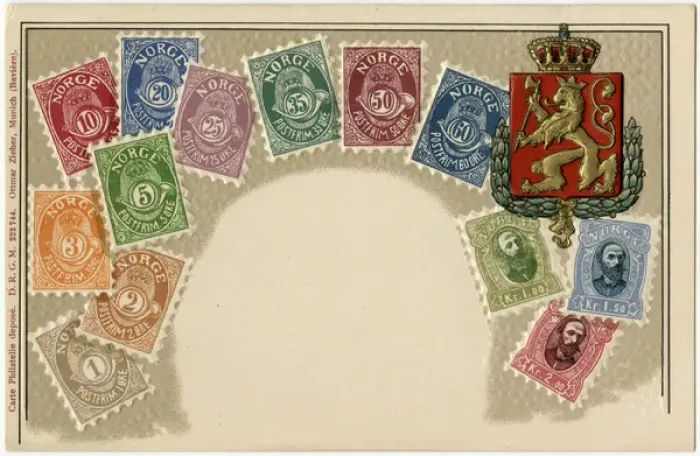 Framed Print : Stamp Card produced by Ottmar Zeihar - Norway Framed Print : Stamp Card produced by Ottmar Zeihar - Norway