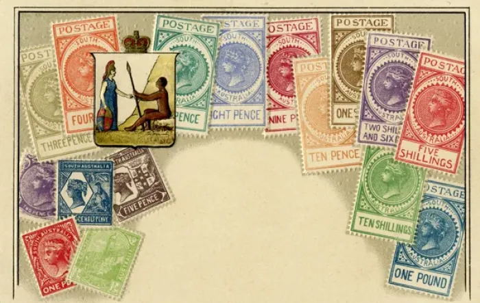Framed Print : Stamp Card produced by Ottmar Zeihar - South Australia Framed Print : Stamp Card produced by Ottmar Zeihar - South Australia