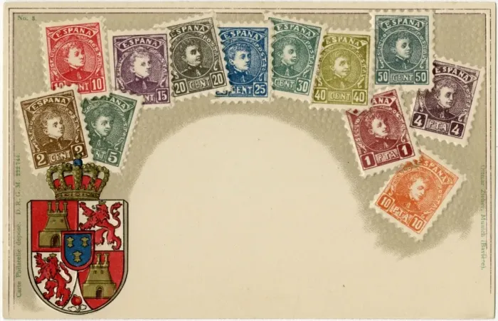 Framed Print : Stamp Card produced by Ottmar Zeihar - Spain Framed Print : Stamp Card produced by Ottmar Zeihar - Spain