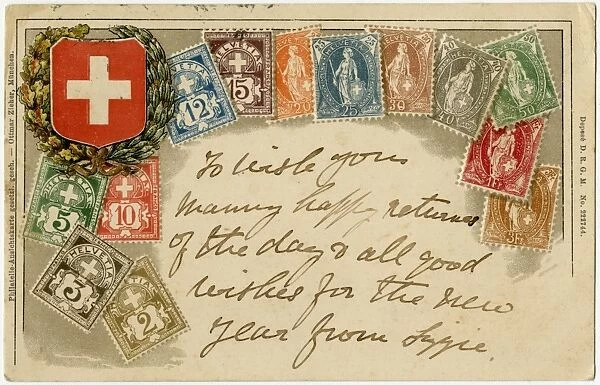 Stamp Card produced by Ottmar Zeihar - Switzerland