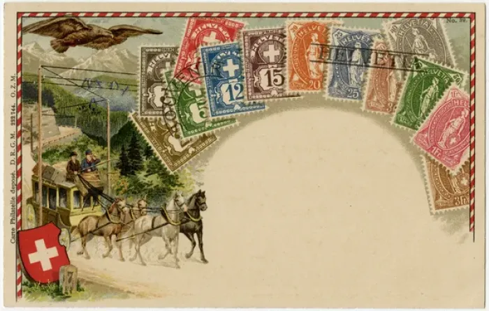 Framed Print : Stamp Card produced by Ottmar Zeihar - Switzerland Framed Print : Stamp Card produced by Ottmar Zeihar - Switzerland