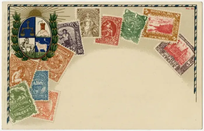 Framed Print : Stamp Card produced by Ottmar Zeihar - Uruguay Framed Print : Stamp Card produced by Ottmar Zeihar - Uruguay