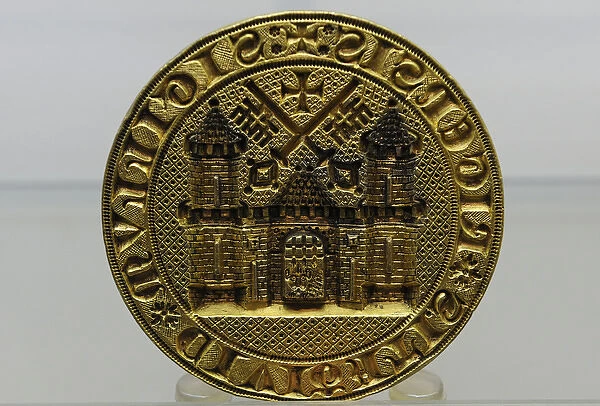 Stamp of the great seal of Riga with the city coat-of-arms