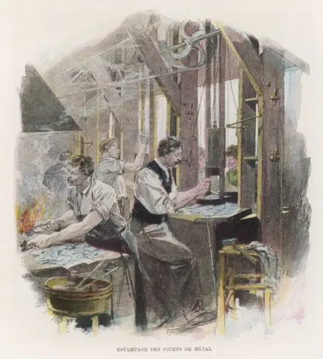 Framed Print : Stamping Metal Toys 1890 Framed Print : Stamping Metal Toys 1890