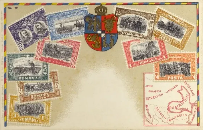 Framed Print : Stamps of Romania Framed Print : Stamps of Romania
