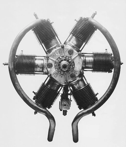 Stand-Alone View of a 6-Cylinder Anzani Piston-Engine