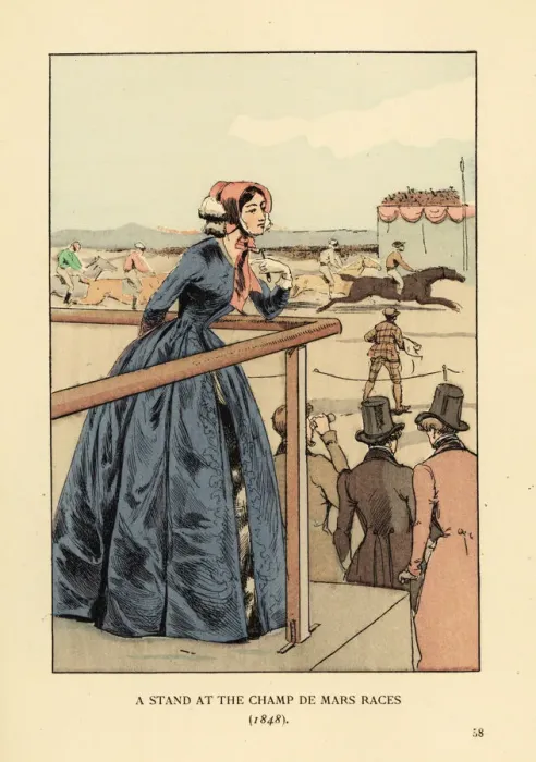 Framed Print : A stand at the Champ de Mars races, 1848 Framed Print : A stand at the Champ de Mars races, 1848
