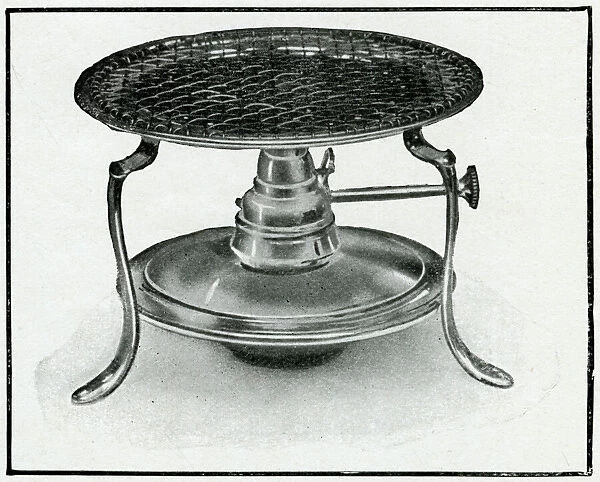 Stand and lamp for making toast 1909
