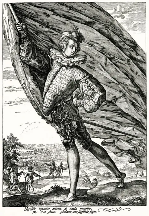 Framed Print : STANDARD BEARER 16TH C Framed Print : STANDARD BEARER 16TH C