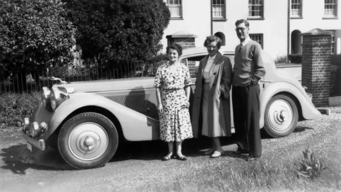 Framed Print : Standing next to a Jaguar 3. 5 Litre 4-door Saloon Framed Print : Standing next to a Jaguar 3. 5 Litre 4-door Saloon