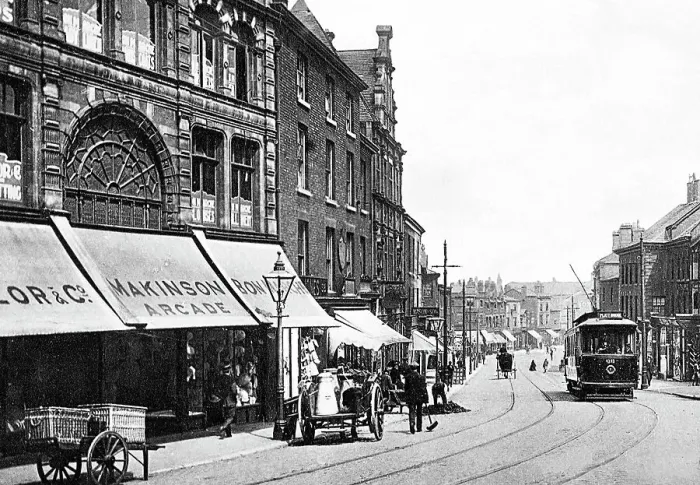 Framed Print : Standishgate, Wigan, early 1900s Framed Print : Standishgate, Wigan, early 1900s