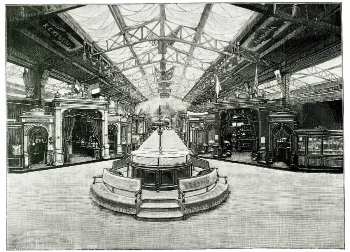Framed Print : Stands including Tiffany and Co, Paris Exhibition of 1889