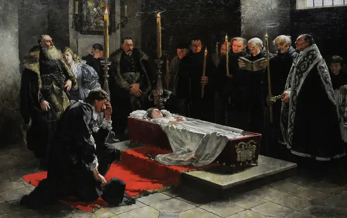 Framed Print : Stanislaw Oswiecim at the body of Anna Oswiecim, 1888 Framed Print : Stanislaw Oswiecim at the body of Anna Oswiecim, 1888