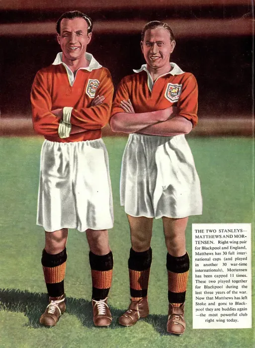 Framed Print : Stanley Matthews and Stanley Mortensen, footballers Framed Print : Stanley Matthews and Stanley Mortensen, footballers