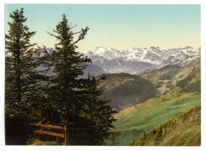 Framed Print : Stanserhorn, view of Mount Titlis, Unterwald, Switzerland Framed Print : Stanserhorn, view of Mount Titlis, Unterwald, Switzerland