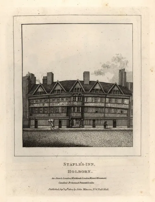 Framed Print : Staples Inn, Holborn, 1800 Framed Print : Staples Inn, Holborn, 1800