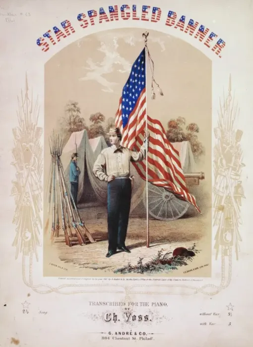 Framed Print : Star spangled banner Transcribed for the piano by Ch. Voss Framed Print : Star spangled banner Transcribed for the piano by Ch. Voss