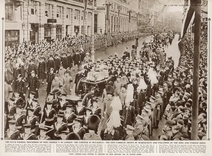 Framed Print : Stare Funeral of George V 1936 Framed Print : Stare Funeral of George V 1936