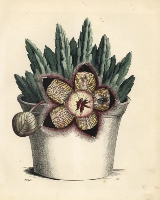 Framed Print : Starfish cactus, Orbea variegata Framed Print : Starfish cactus, Orbea variegata