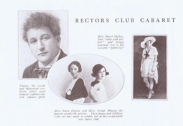 The stars of the Rectors Club Cabaret, London, 1922