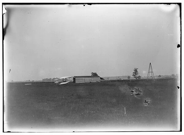 Start of the first flight of 1905, Orville Wright at control