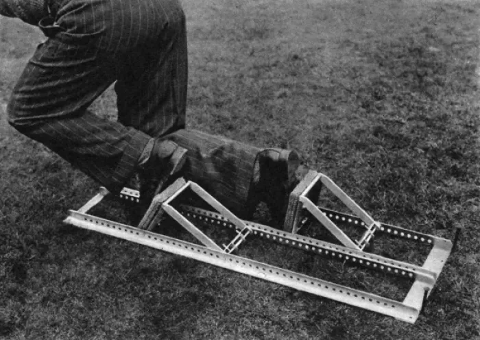 Framed Print : Starting blocks - 1948 Olympics Framed Print : Starting blocks - 1948 Olympics