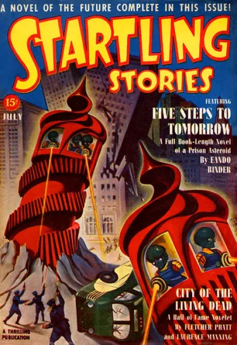 Framed Print : Startling Stories - Sci Fi Mag - Five Steps to tomorrow Framed Print : Startling Stories - Sci Fi Mag - Five Steps to tomorrow